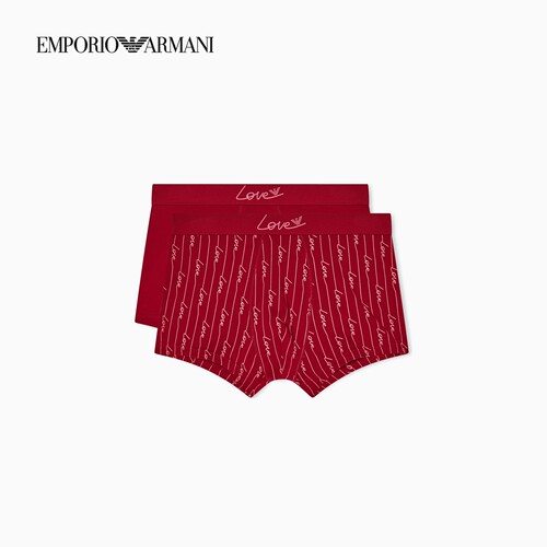 【七夕礼物】EMPORIO ARMANI/阿玛尼春夏新款男士两条装平角内裤 - 图3