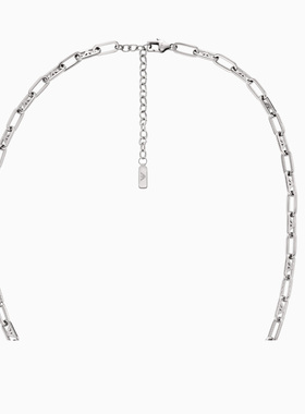 阿玛尼男士钢质古巴链鹰标项链