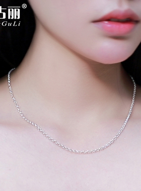 纯银加长款圆圈时尚风饰品毛衣链