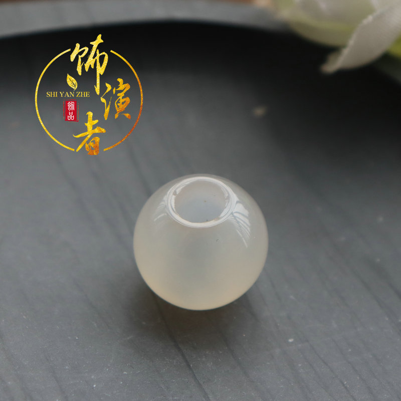 天然水晶玉石14mm 4mm大孔径散珠隔珠 diy发簪手串吊坠饰品配件-图3