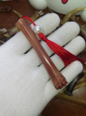 文玩鹿骨把件掌中宝鹿骨鹿蹄挂件个性文玩手工制作特色文玩工艺品