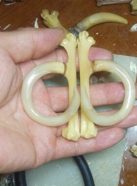 文玩鸡爪骨把件鸡蹬子纯天然鸡爪骨全手工加工文玩把件老公鸡爪骨