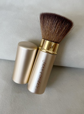 绝版好物Jane Iredale珍爱芮德伸缩粉饼刷动物毛矿物质粉刷W101