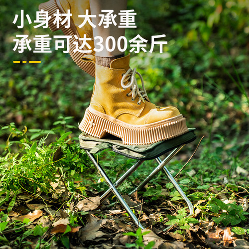 户外折叠椅超轻折叠凳便携式钓鱼小马扎露营椅子地铁火车排队神器 - 图0