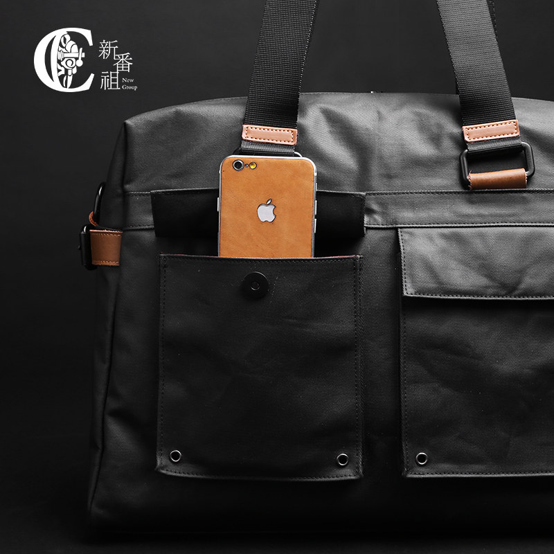 手提包男商务复古休闲旅行公文包 新番祖天喆男士包袋