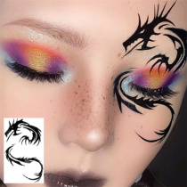 Black Dragon Descent Makeup Sticker Tattoo with color makeup COS Eye makeup Makeup Sweet face Write True Imitation Makeup