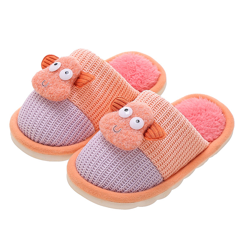 小羊棉拖鞋亲子秋冬男女童防滑室内居家保暖毛毛儿童拖鞋宝宝可爱