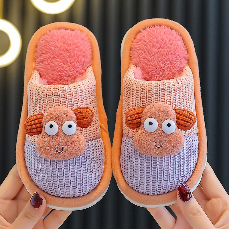 小羊棉拖鞋亲子秋冬男女童防滑室内居家保暖毛毛儿童拖鞋宝宝可爱