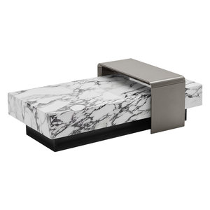 顾家家居现代意式轻奢天然大理石茶几客厅茶几角几组合PT7121