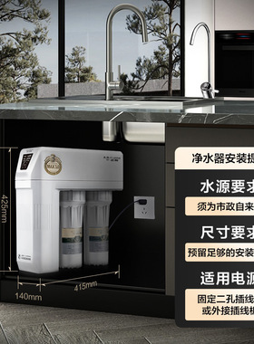 A.O.史密斯2升/分钟厨下式直饮净水器R2000HWi-E