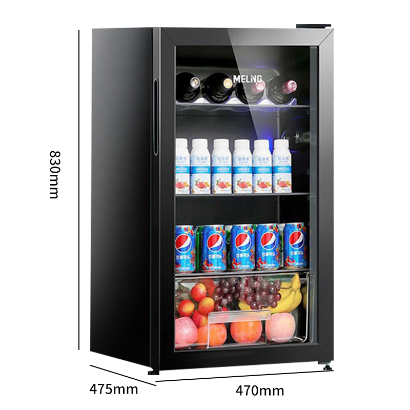 美菱SC-120冰吧家用小型客厅冰箱单门透明玻璃门迷你小型冷藏柜-图2