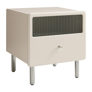 顾家家居（KUKA）现代简约奶油风床头柜床边储物柜PT7831G