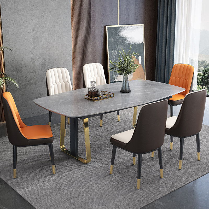 粤礼岩板餐桌椅组合简约家用小户型饭桌餐厅 YLQ3070,淘宝优惠券,粉丝福利购,淘宝优惠卷