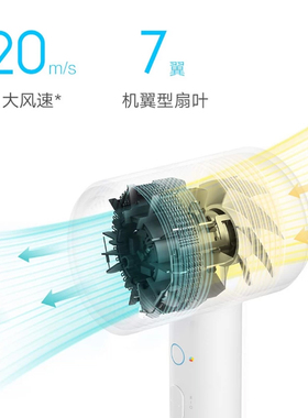 小米H300家用大风力护发电吹风