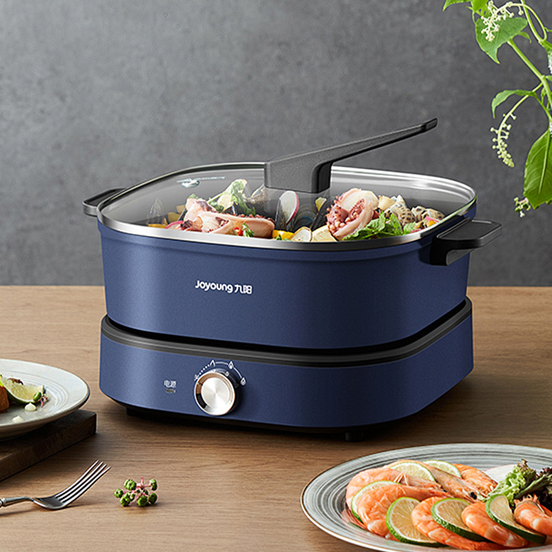 九阳电火锅家用厨房电器多功能电锅分体式蒸煮炒煎一体锅炒菜热锅,淘宝优惠券,粉丝福利购,淘宝优惠卷