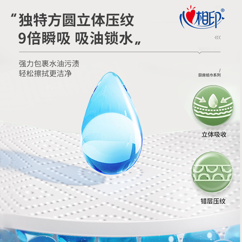 心相印120抽悬挂式提装厨房纸巾1提/3提/5提
