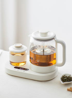 olayks立时迷你养生壶杯小型办公室萃茶器多功能玻璃烧水煮花茶壶