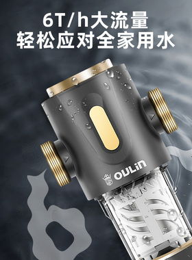 欧琳（OULIN）家用水驱自清洗厨房用6T大通量前置过滤器OJ-Q67