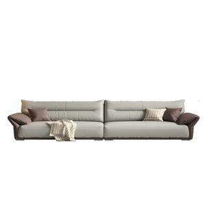 格调系列·芝华仕头层牛皮意式轻奢直排拼色皮艺沙发 YPZG-SF005