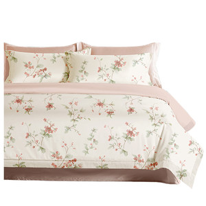 博洋家纺纯棉四件套新款床上用品三件套床笠绿色秋冬床单被套被罩