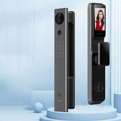 鹿客P7 Max智能锁指纹锁3D人脸识别智能门锁猫眼密码锁家用门锁 - 图1