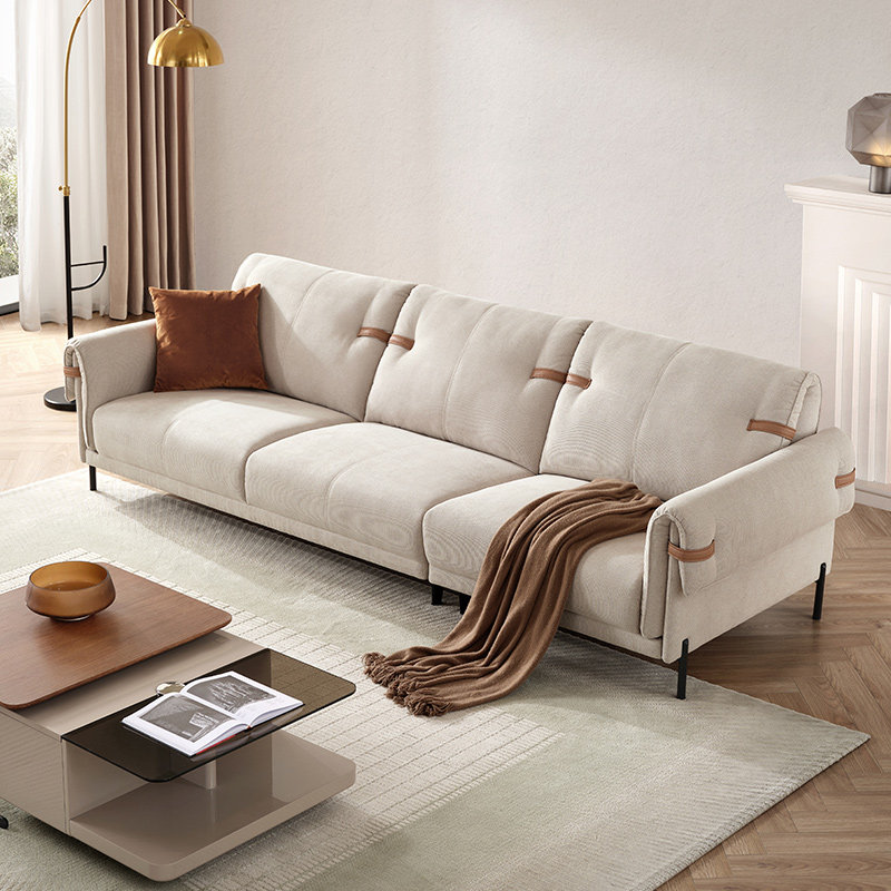 顾家家居现代北欧棉麻风格布艺沙发奶油风生态云皮布沙发客厅2160,淘宝优惠券,粉丝福利购,淘宝优惠卷