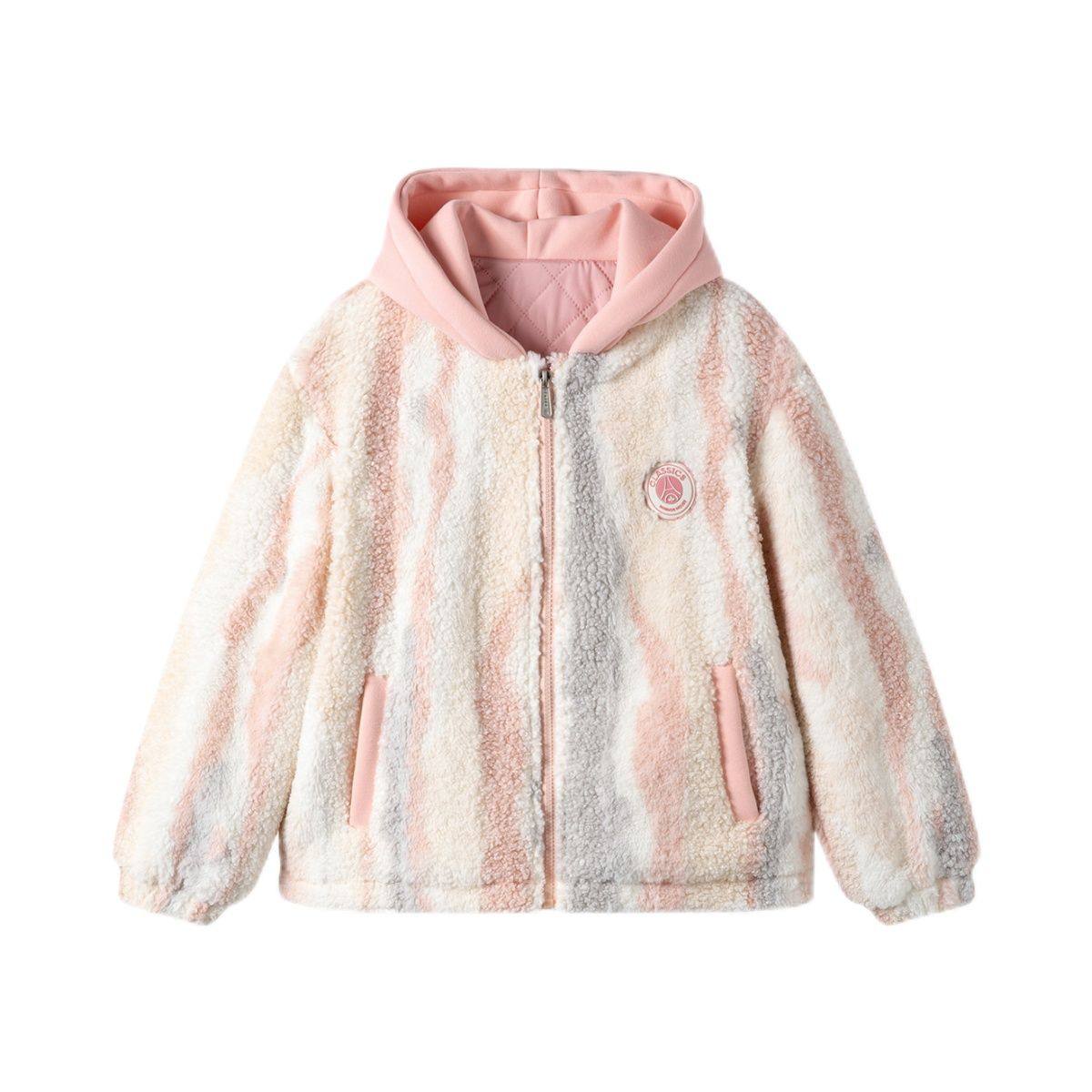 巴布豆童装儿童毛毛衣外套冬季女童加绒保暖,淘宝优惠券,粉丝福利购,淘宝优惠卷