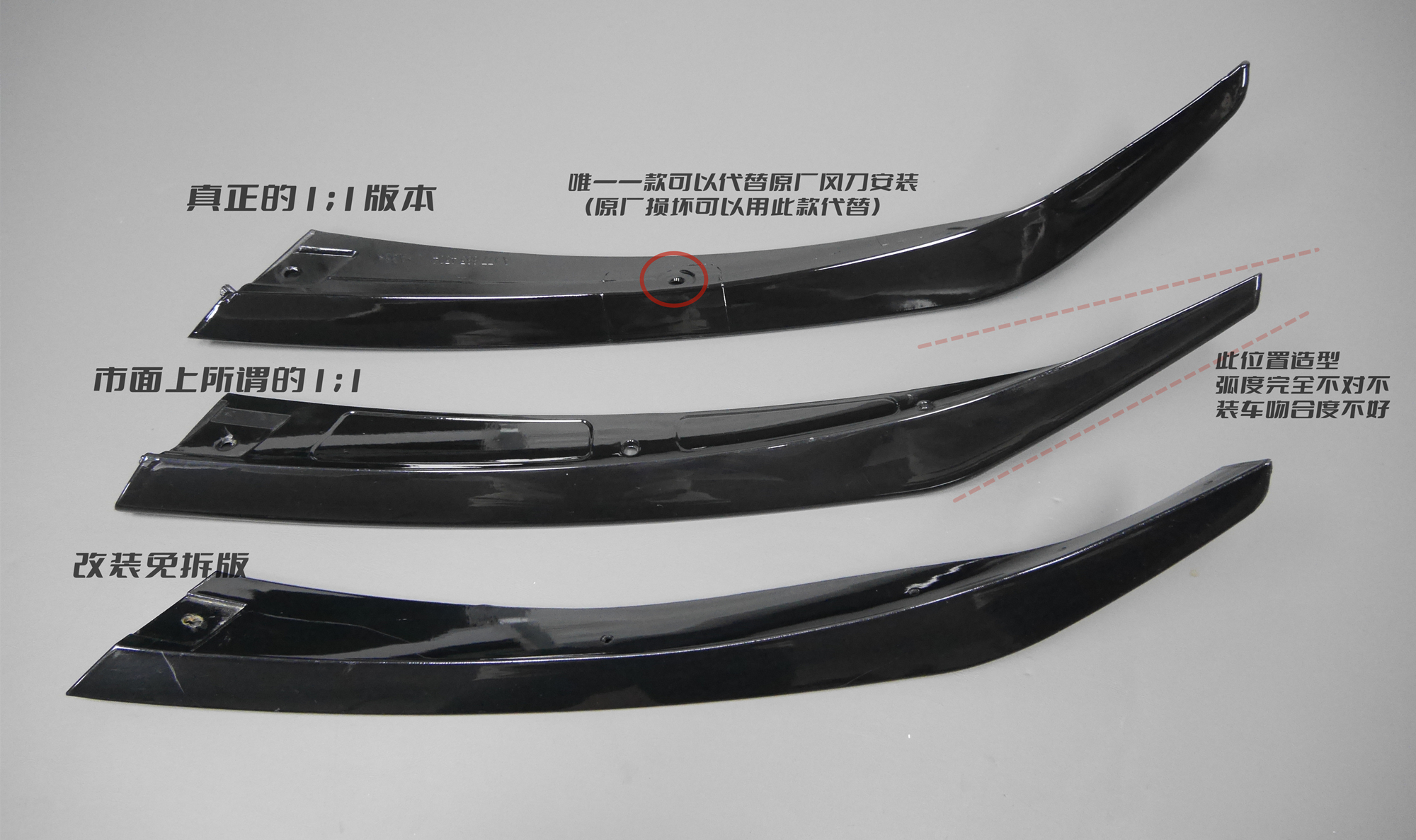 适用于奔驰A35L A35前杠风刀前唇装饰条可代替原厂款刀锋W177 A级 - 图2