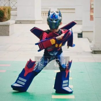 Transformers 3D Optimus Prime mecha armor cos suit props 61 ໂຮງຮຽນອະນຸບານທີ່ເປັນມິດກັບສິ່ງແວດລ້ອມສະແດງໃຫ້ເຫັນເຄື່ອງນຸ່ງຫົ່ມ