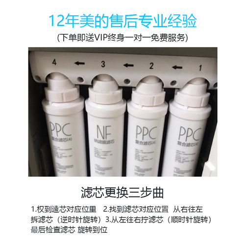 美的净饮机滤芯JD1560S-NF1569S 1759S JD1561S-NF 纳滤膜净水器 - 图3