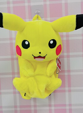 正版皮卡丘毛绒玩具精灵公仔比卡丘背包可爱卡通儿童背包玩偶