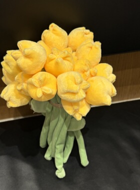 仿真花束手工编织郁金香花朵七夕情人节礼物家居装饰摆件活动