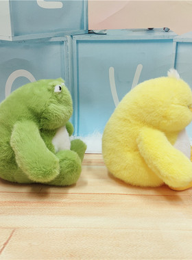 正版鼻涕熊坐姿辛安小鸭毛绒玩具网红青蛙公仔可爱布娃娃儿童玩具