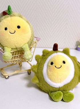 千雅水果香薰豆袋毛绒玩具山竹车载玩偶榴莲公仔桃子哈密瓜火龙果