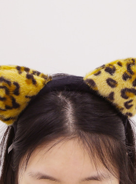 新款动物尾巴腰带儿童老虎恐龙猫耳发卡可爱搞怪潮玩偶生日礼物