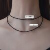 Natural black spinel super flash clavicle chain