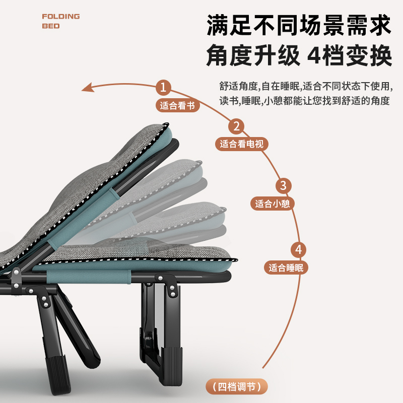 折叠床办公室午休午睡神器躺椅家用单人便携医院陪护床户外行军床 - 图2