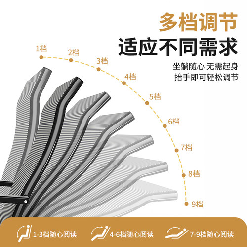 折叠躺椅午休床办公室靠背椅子休闲两用宿舍可坐午睡家用电脑竞椅 - 图1