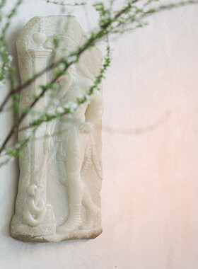 可定制仿玉石浮雕壁饰雕塑摆件