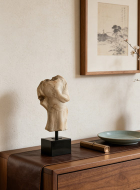 可定制复古人物雕塑艺术摆件装置