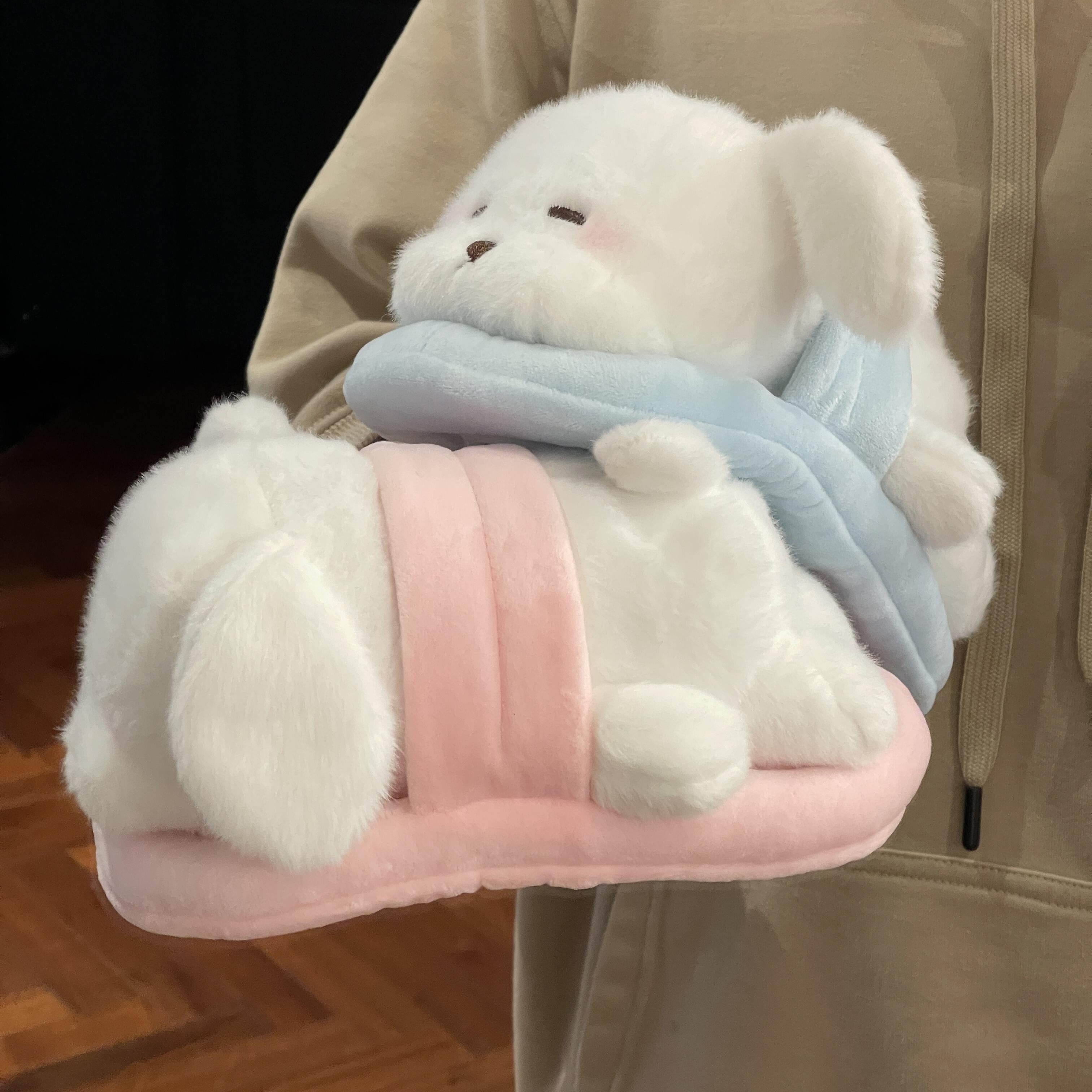 怪想派对补丁兔子考拉公仔毛绒玩具可爱情侣拖鞋小狗治愈陪伴玩偶,淘宝优惠券,粉丝福利购,淘宝优惠卷