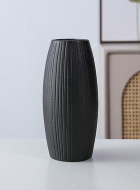 现代简约北欧磨砂白陶瓷水培花瓶