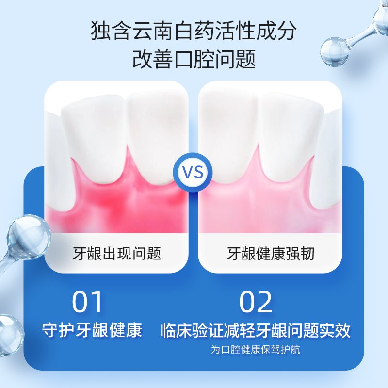 云南白药牙膏薄荷香型150g清新口气囤货装护龈官方旗舰店正品