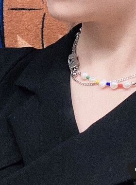 conceptofskin肌理概念游乐园彩色串珠珍珠项链街头多巴胺choker