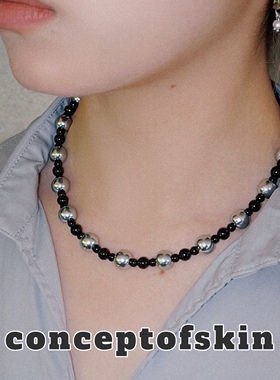 conceptofskin玛瑙串珠项链 夸张重量感高级感吊坠吸睛礼物