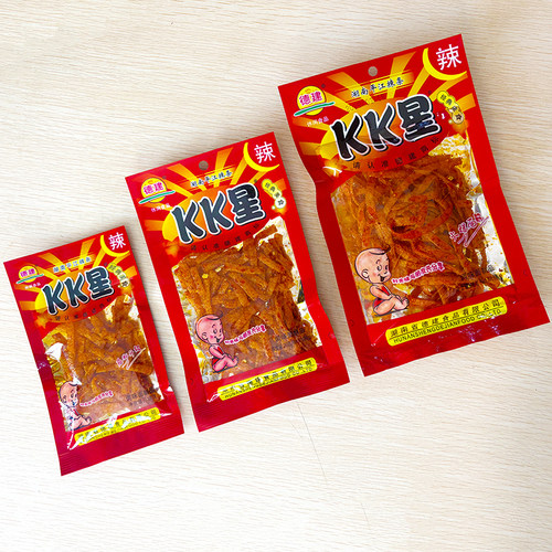 德建KK星超辣辣条辣丝80后90后绝辣变态辣零食湖南麻辣小吃大包装 - 图1
