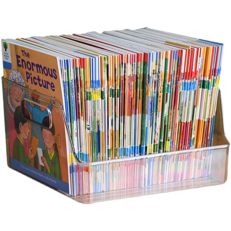 桌面书本收纳盒儿童绘本牛津树书籍放书神器大容量整理架透明储物,淘宝优惠券,粉丝福利购,淘宝优惠卷