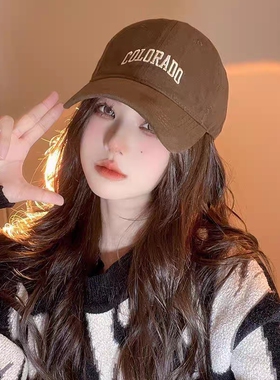 鸭舌帽逛街休闲女春夏大头鸭舌帽