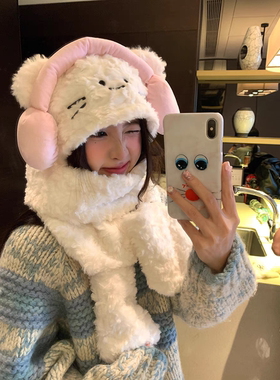 逛街雷锋帽套头帽女可爱秋冬
