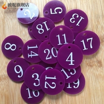 Digital number Cards Spicy hot clips Hand cards Custom anti-loss Mark Signage for Dining Queuing Tea Cup Number